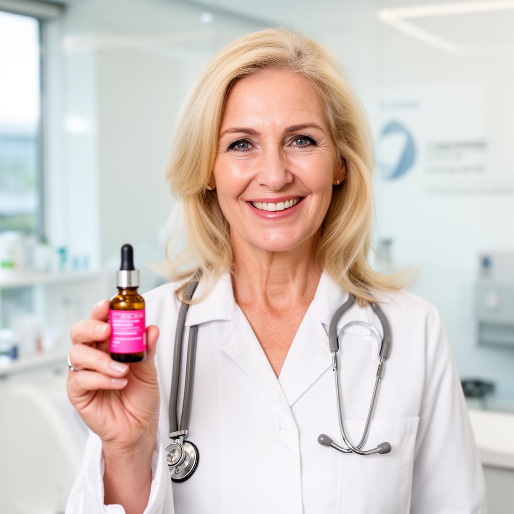 Healthcare professional holding a bottle of Gelatine Sculpt